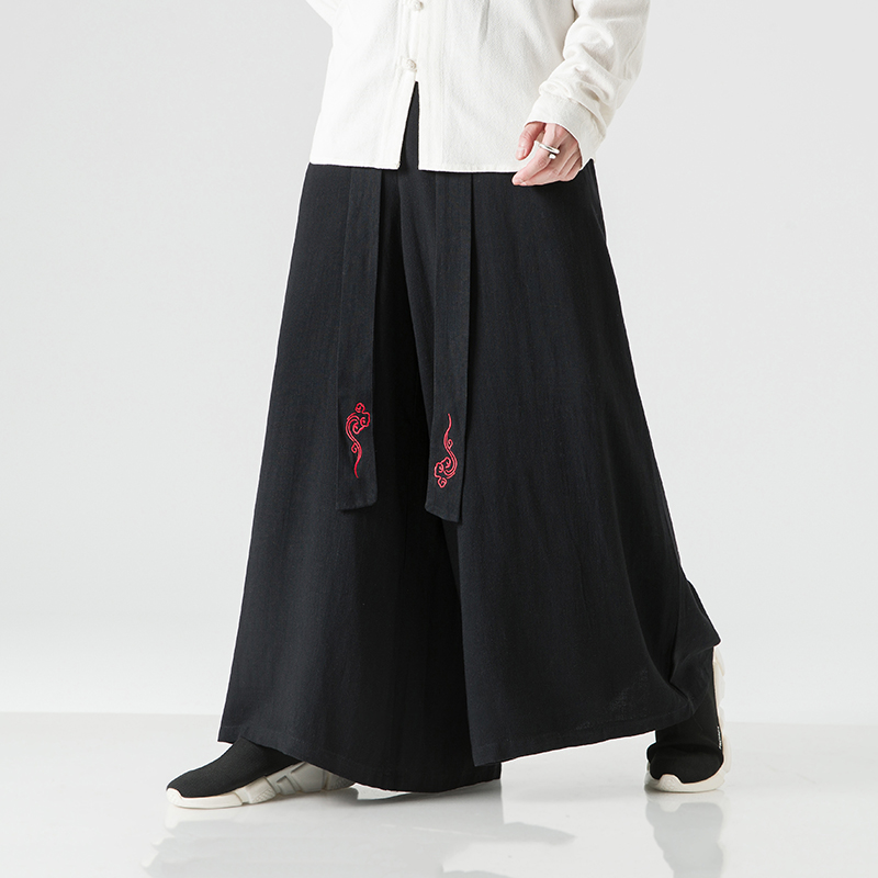 Kimono Yukata Cotton - 남성 와이드 레그 팬츠 일본 기모노