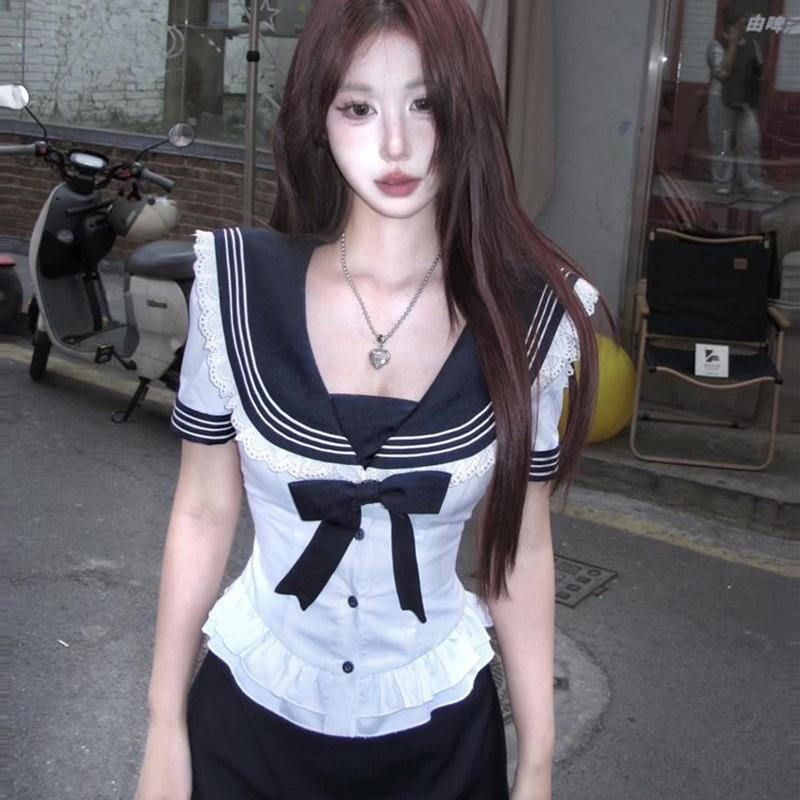 Japanese Lifestyle - Deeptown Sweet Bow 선원 칼라 여성