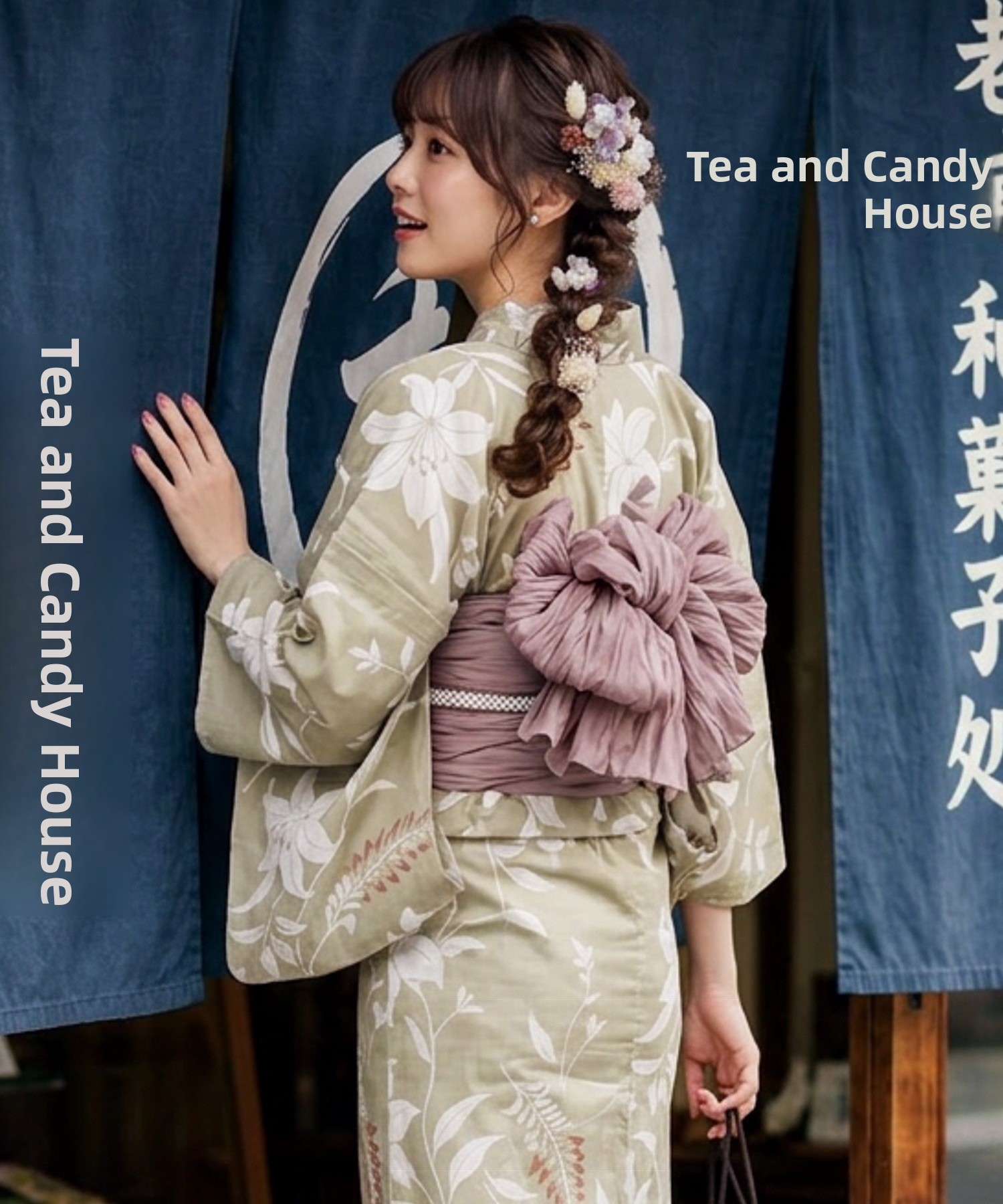 Kimono Yukata Cotton - 전통 유카타 기모노 면 린넨 소재