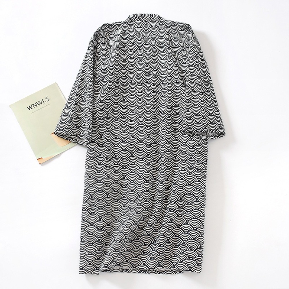 남성용 V넥 잠옷 기모노 가운, 루즈핏 긴소매 기모노  - Kimono Yukata Cotton 리뷰 및 가격